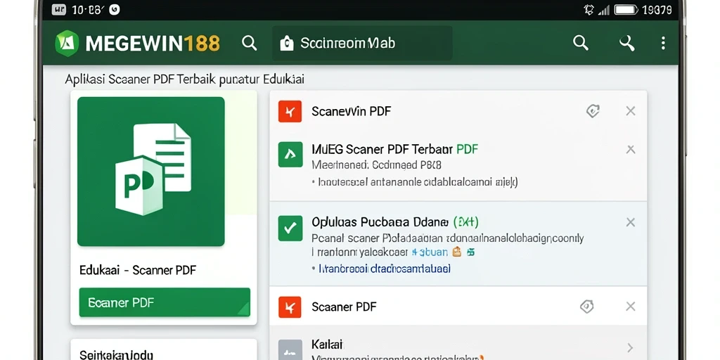 Antarmuka MEGEWIN188 yang intuitif untuk pemindaian PDF.