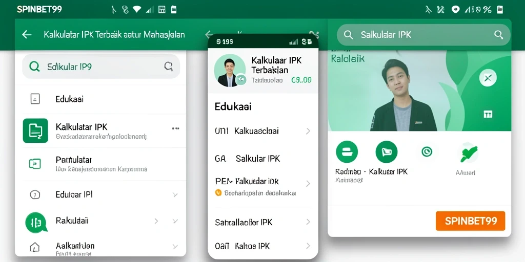 Tampilan antarmuka aplikasi SPINBET99 yang user-friendly untuk menghitung IPK.