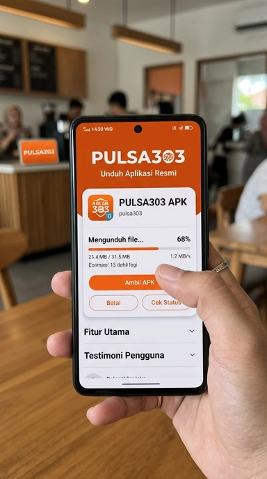 Tampilan halaman APK pulsa303